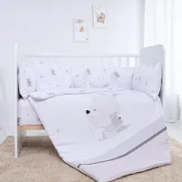 Детское постельное бельё Lorelli Little Rabbits (20800086601) Хлопок/ Серый White