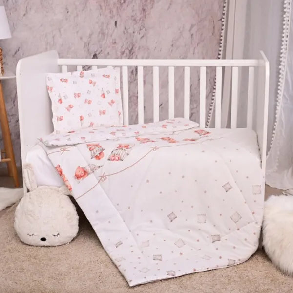 Детское постельное бельё Lorelli Cosy Bears & Pillows (10420016101) Хлопок/ Бежевый Pink photo 1 Детское постельное бельё Lorelli Cosy Bears & Pillows (10420016101) Хлопок/ Бежевый Pink photo 1
