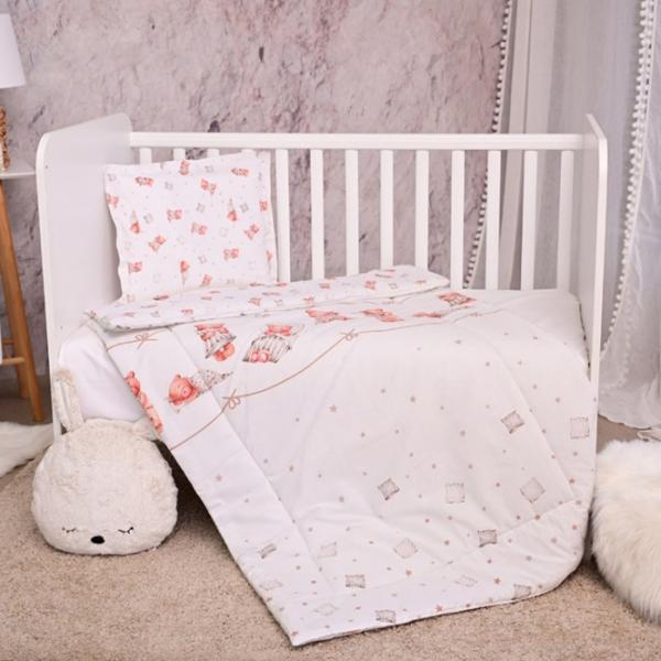 Детское постельное бельё Lorelli Cosy Bears & Pillows (10420016101) Хлопок/ Бежевый Pink photo 1 Детское постельное бельё Lorelli Cosy Bears & Pillows (10420016101) Хлопок/ Бежевый Pink photo 1