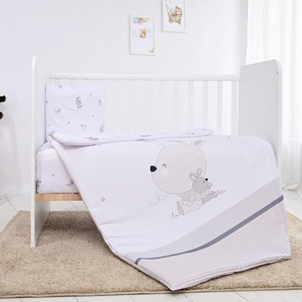 Детское постельное бельё Lorelli Cosy Little Rabbits (10420016601) Хлопок/ Серый White photo 1 Детское постельное бельё Lorelli Cosy Little Rabbits (10420016601) Хлопок/ Серый White photo 1