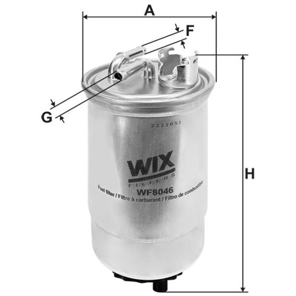 Топливный фильтр Wix Filters WF8046 88 мм photo 4 Топливный фильтр Wix Filters WF8046 88 мм photo 4