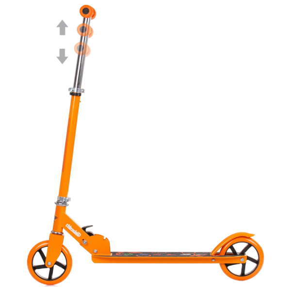 Детский двухколёсный самокат Chipolino Sharky (3800931055400) 100 кг/ Оранжевый photo 3