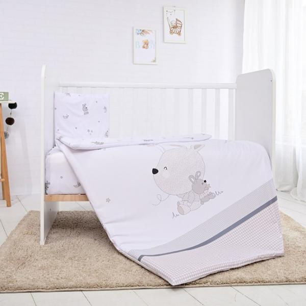 Детское постельное бельё Lorelli Cosy Little Rabbits (10420066601) Хлопок/ Серый White photo 1 Детское постельное бельё Lorelli Cosy Little Rabbits (10420066601) Хлопок/ Серый White photo 1