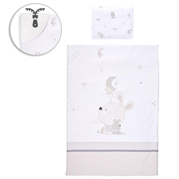 Детское постельное бельё Lorelli Cosy Little Rabbits (10420066601) Хлопок/ Серый White photo 3