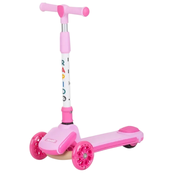 Trotinetă pentru copii cu trei roți Chipolino Rapido (DSRAP0243PI) 50 kg/ Pink photo 1
