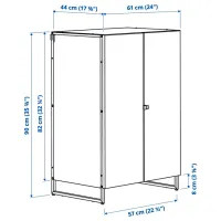 Шкаф пенал Ikea Jostein Напольная / Сталь / Белый photo 4