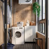Шкаф пенал Ikea Jostein Напольная / Сталь / Белый photo 5