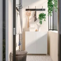 Шкаф пенал Ikea Jostein Напольная / Сталь / Белый photo 3