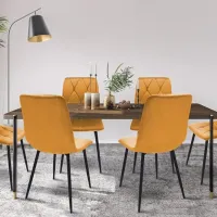 Scaun de bucătărie AG PIADO Stofă/ Yellow Black photo 5