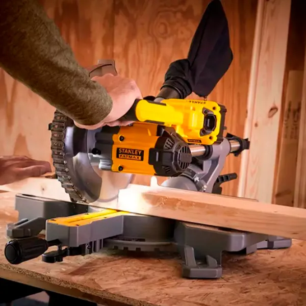 Fierăstrău pentru tăieri înclinate Stanley SFMCS701M1 216 mm / Yellow photo 7