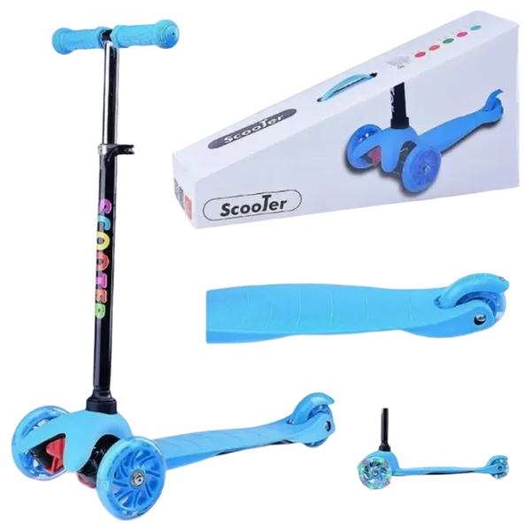 Детский трёхколёсный самокат 4Play Light (00-00841924) 40 кг/ Синий photo 2