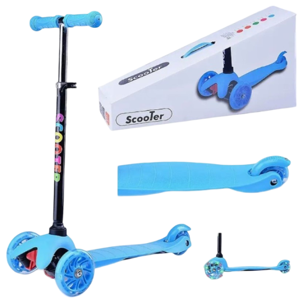 Детский трёхколёсный самокат 4Play Light (00-00841924) 40 кг/ Синий photo 2