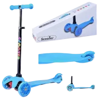 Trotinetă pentru copii cu trei roți 4Play Light (00-00841924) 40 kg/ Blue photo 2
