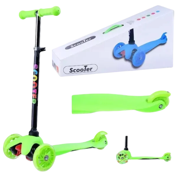Детский трёхколёсный самокат 4Play Light (00-00841925) 40 кг/ Зеленый photo 2 Детский трёхколёсный самокат 4Play Light (00-00841925) 40 кг/ Зеленый photo 2