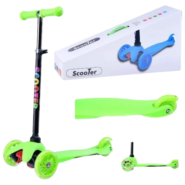 Детский трёхколёсный самокат 4Play Light (00-00841925) 40 кг/ Зеленый photo 2 Детский трёхколёсный самокат 4Play Light (00-00841925) 40 кг/ Зеленый photo 2