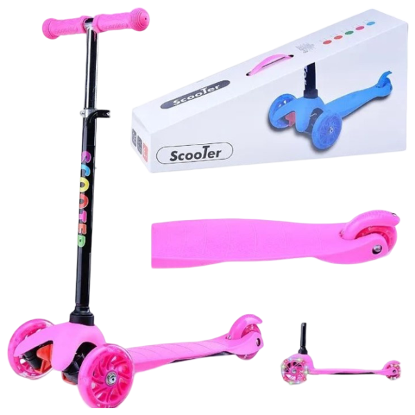 Детский трёхколёсный самокат 4Play Light (00-00841923) 40 кг/ Розовый photo 2 Детский трёхколёсный самокат 4Play Light (00-00841923) 40 кг/ Розовый photo 2