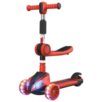 Trotinetă pentru copii cu trei roți 4Play Headlights (00-00842020) 80 kg/ Red