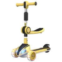 Trotinetă pentru copii cu trei roți 4Play Headlights (00-00842017) 80 kg/ Yellow