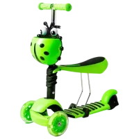Детский трёхколёсный самокат 4Play LADY BUG (00-00841757) 35 кг/ Зеленый