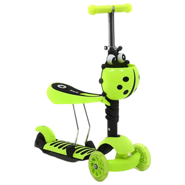 Детский трёхколёсный самокат 4Play LADY BUG (00-00841757) 35 кг/ Зеленый photo 2 Детский трёхколёсный самокат 4Play LADY BUG (00-00841757) 35 кг/ Зеленый photo 2