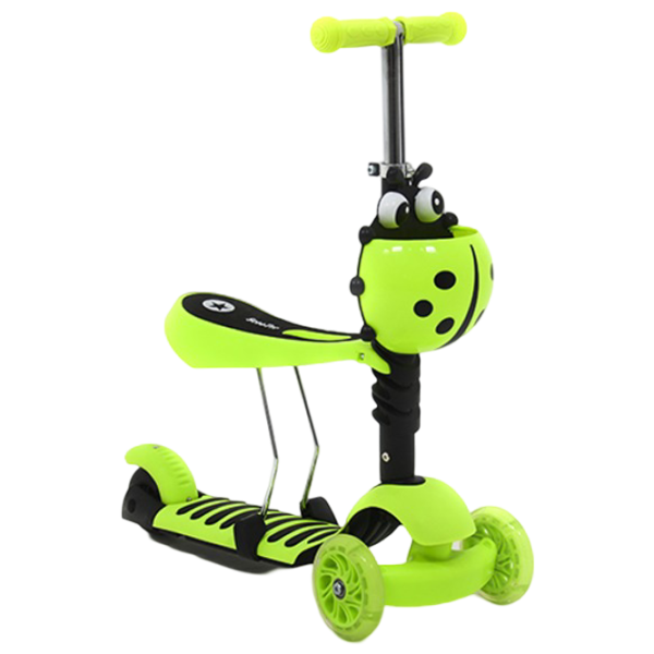 Детский трёхколёсный самокат 4Play LADY BUG (00-00841757) 35 кг/ Зеленый photo 2 Детский трёхколёсный самокат 4Play LADY BUG (00-00841757) 35 кг/ Зеленый photo 2