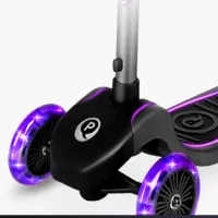 Trotinetă pentru copii cu trei roți Qplay Future Eco (00-00894504) 50 kg/ Purple photo 4
