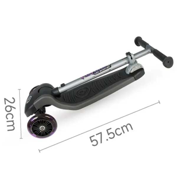 Детский трёхколёсный самокат Qplay Future Eco (00-00894504) 50 кг/ Пурпурный photo 6