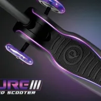 Trotinetă pentru copii cu trei roți Qplay Future Eco (00-00894504) 50 kg/ Purple photo 7