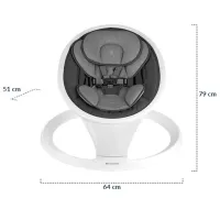 Leagăn pentru bebeluși Kikka Boo Cuddle Me (00715541) 9 kg/ Dark Gray photo 10