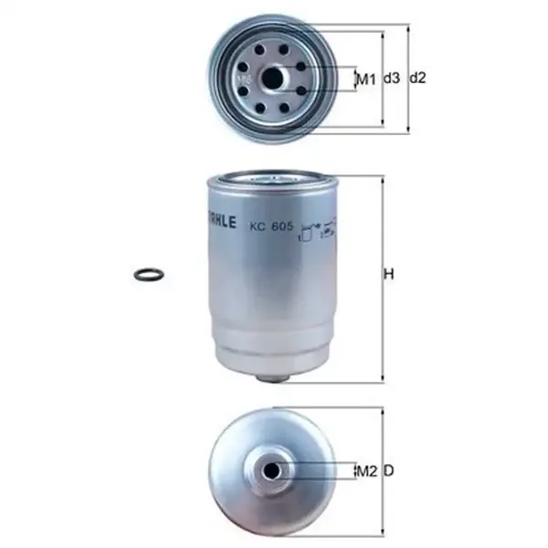 Топливный фильтр Mahle KC 605D 84 мм photo 5 Топливный фильтр Mahle KC 605D 84 мм photo 5