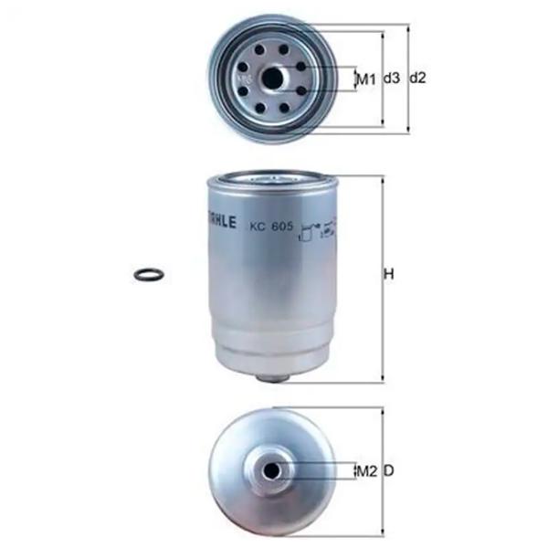 Топливный фильтр Mahle KC 605D 84 мм photo 5 Топливный фильтр Mahle KC 605D 84 мм photo 5