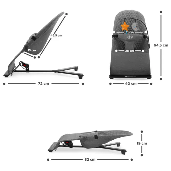 Leagăn pentru bebeluși KinderKraft Mimi (KBMIMI00GRY0000) 9 kg/ Gray photo 11 Leagăn pentru bebeluși KinderKraft Mimi (KBMIMI00GRY0000) 9 kg/ Gray photo 11