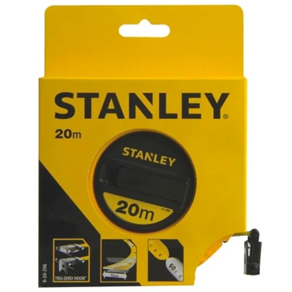 Рулетка Stanley FIBERGLASS 20 м / Желтый photo 2
