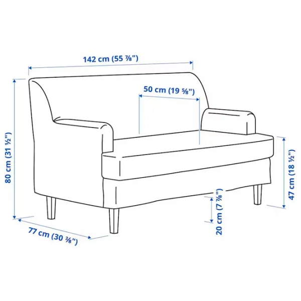 Диван Ikea Rocksjon/Kilanda (5787409) Фетр / Бежевый photo 4