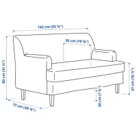 Диван Ikea Rocksjon/Kilanda (5787395) Фетр / Белый-Серый photo 4