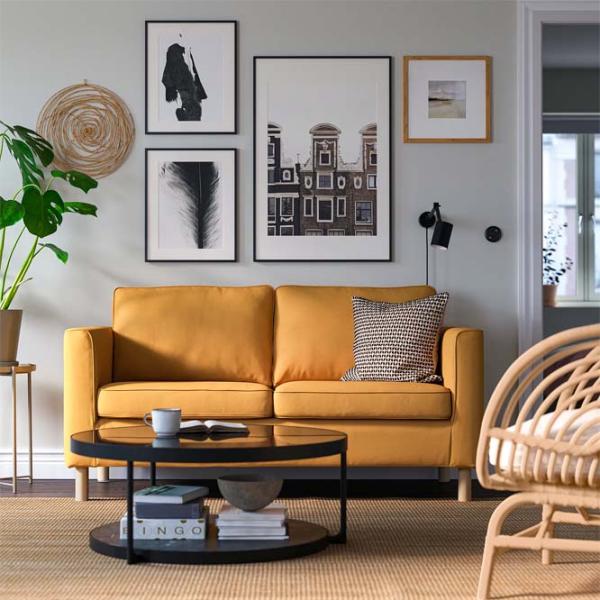 Canapea Ikea Parup/Vissle (5787361) Poliester / Yellow-brown photo 3