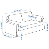 Canapea Ikea Hyltarp/Gransel (5786588) Viscoză / Gray brown photo 5