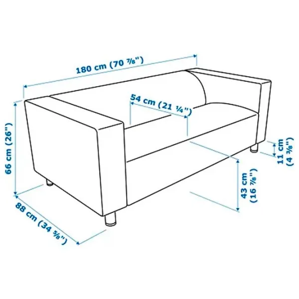 Диван Ikea Klippan/Vissle (5786637) Полиэстер / Зеленый photo 7 Диван Ikea Klippan/Vissle (5786637) Полиэстер / Зеленый photo 7