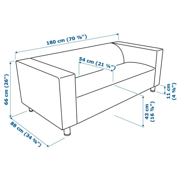 Диван Ikea Klippan/Langban (5786624) Полиэстер / Красный photo 6