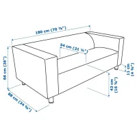 Canapea Ikea Klippan/Langban (5786624) Poliester / Red photo 6