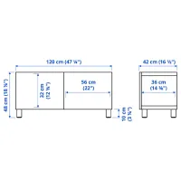 Тумба под телевизор Ikea Besta 48 x 120 x 42см / ДСП photo 4