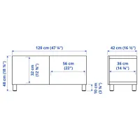 Тумба под телевизор Ikea Besta 48 x 120 x 42см / ДСП photo 3