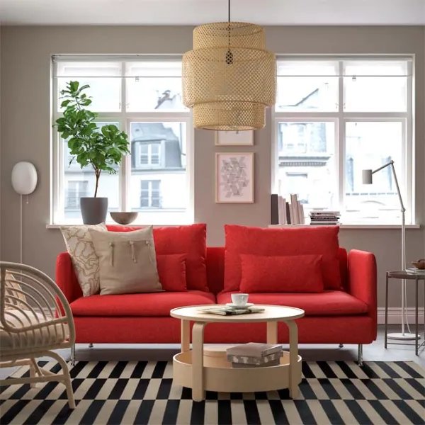 Canapea Ikea Soderhamn/Tonerud (5787729) Poliester / Red photo 2