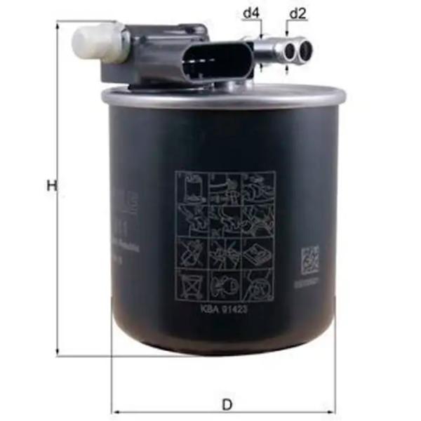 Filtru combustibil Mahle KL 911 10 mm photo 5