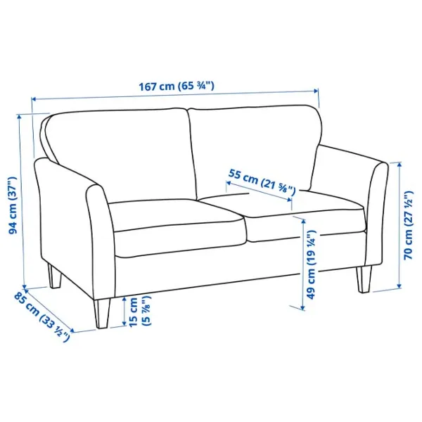 Диван Ikea Ekholma/Hakebo (5786719) Фетр / Бежевый photo 6