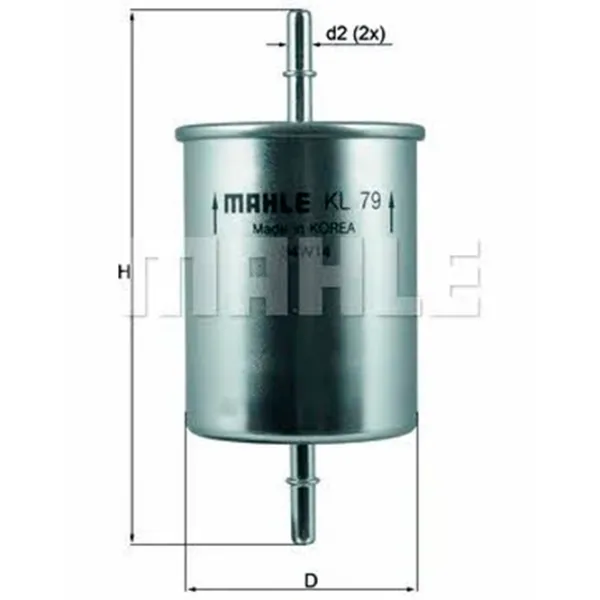 Filtru combustibil Mahle KL 79 75 mm photo 5 Filtru combustibil Mahle KL 79 75 mm photo 5