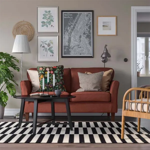 Диван Ikea Ekholma/Kilanda (5786685) Фетр / Красный Коричневый photo 3 Диван Ikea Ekholma/Kilanda (5786685) Фетр / Красный Коричневый photo 3