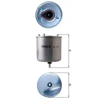 Filtru combustibil Mahle KL 788 92 mm photo 5