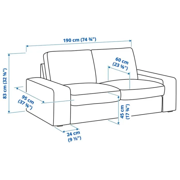 Canapea Ikea Kivik/Tresund (5786809) Bumbac / Antracite photo 6