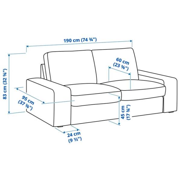 Canapea Ikea Kivik/Tresund (5786809) Bumbac / Antracite photo 6